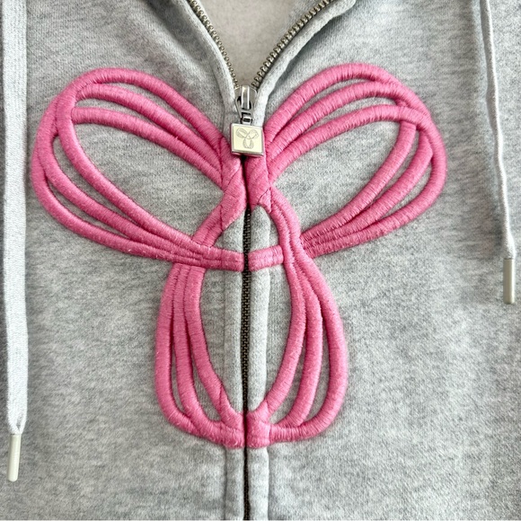 TNA Pacific Hoodie Grey with Pink Logo Design XX-Small - Picture 3 of 5